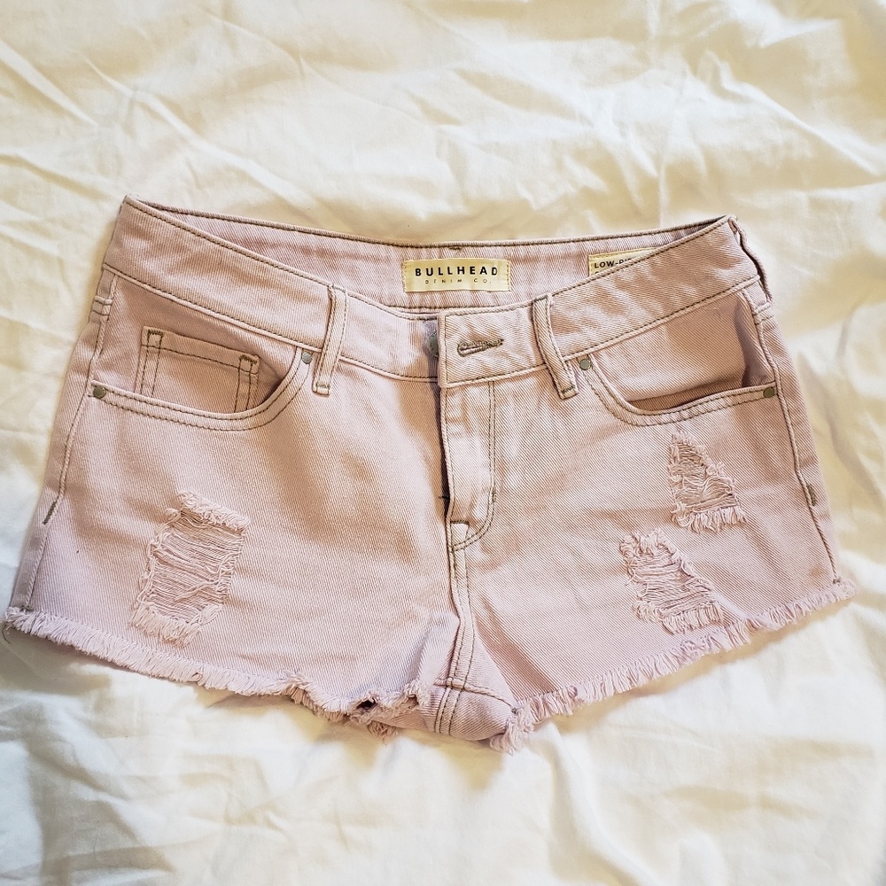 Light purple low rise shorts- size 26